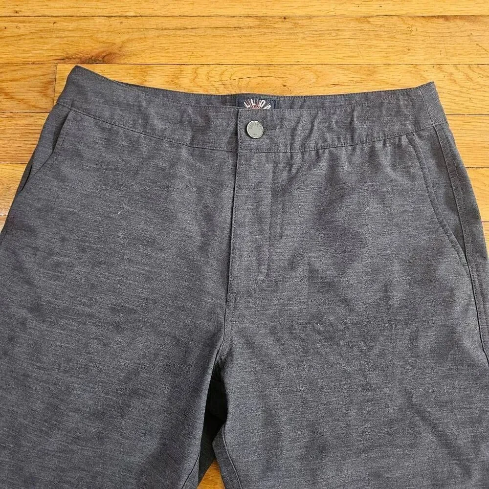Faherty Mens Charcoal Gray All Day Shorts Size 30 9 Inch Inseam Stretch
